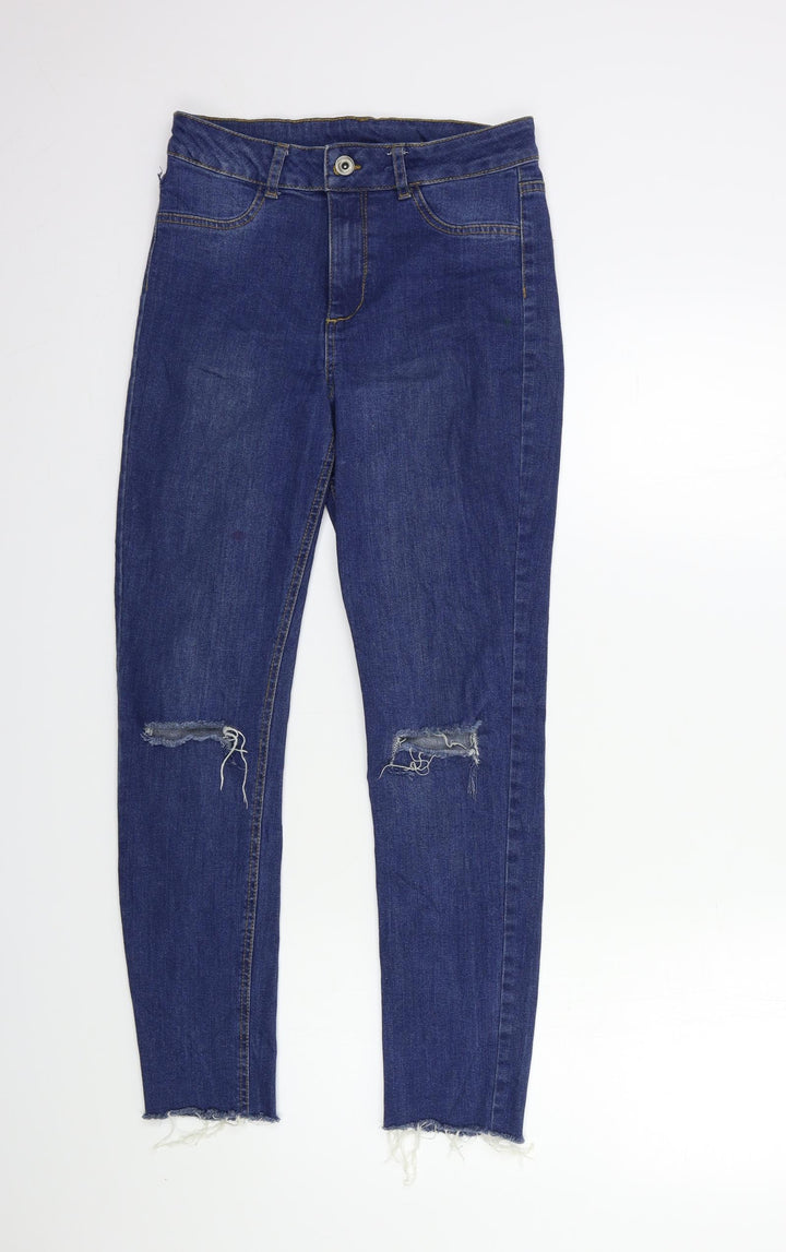 Preworn Womens Blue Denim Skinny Jeans Size 26 in L28 in