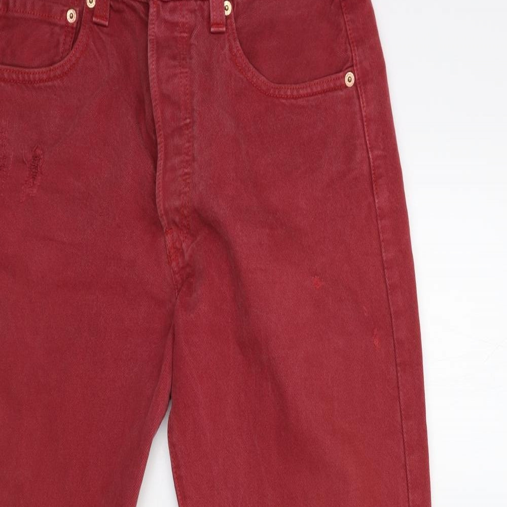 Levi's Mens Red  Denim Straight Jeans Size 33 in L32 in