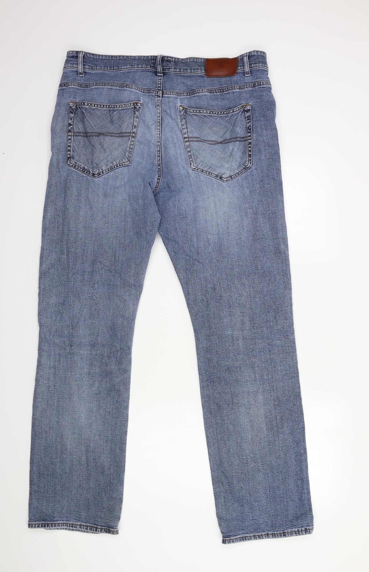 GANT Mens Blue  Denim Straight Jeans Size 40 in L32 in