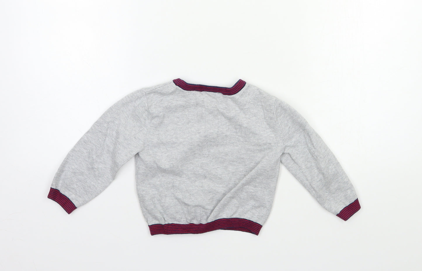 the white company Baby Grey  Knit Pullover Jumper Size 12-18 Months