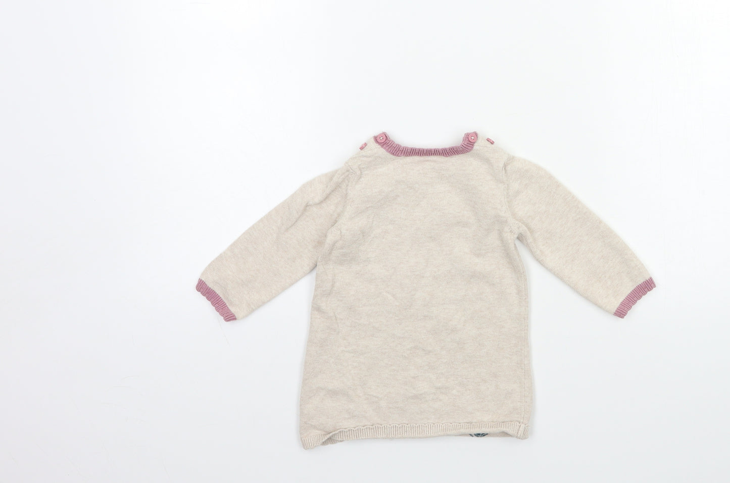 TU Baby Beige  Knit Jumper Dress  Size 6-9 Months