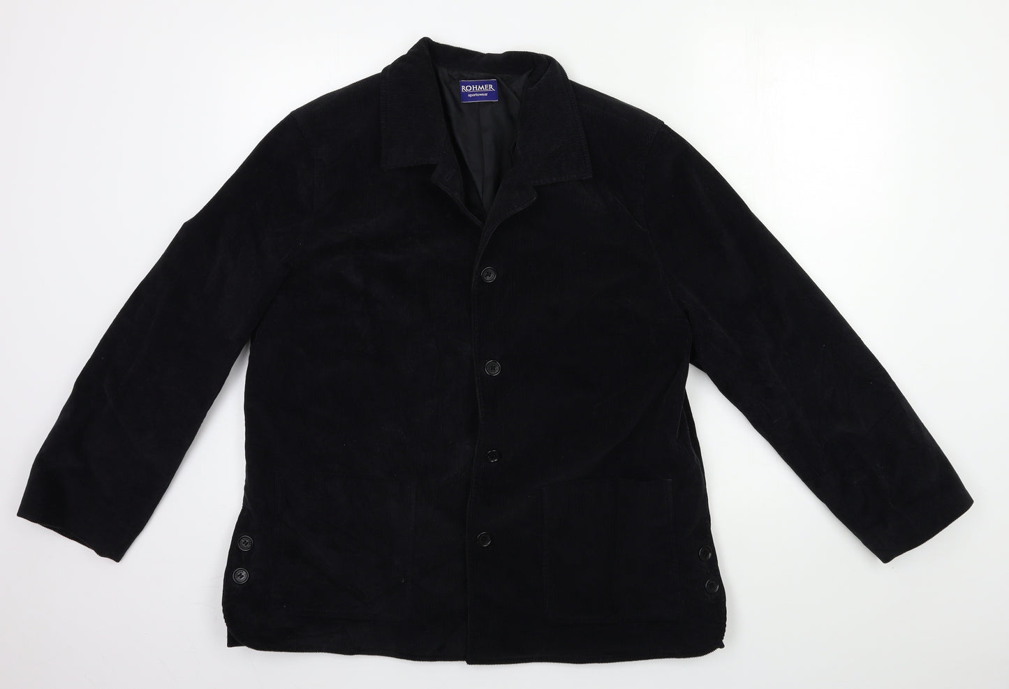 SPORTSWEAR Mens Black  Corduroy Jacket Coat Size L