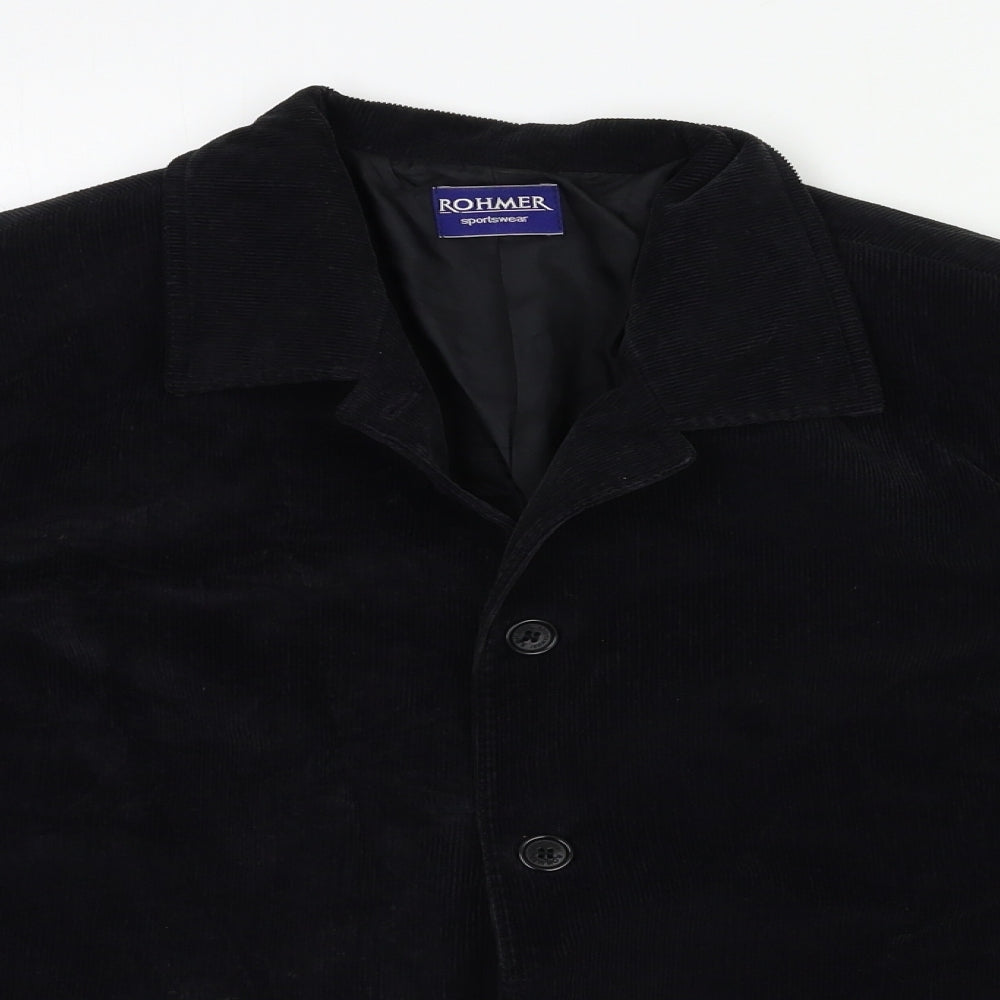 SPORTSWEAR Mens Black  Corduroy Jacket Coat Size L