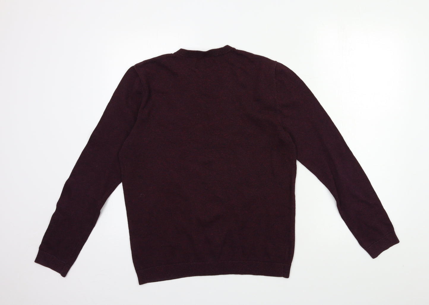 Topshop Mens Red  Knit Pullover Jumper Size S