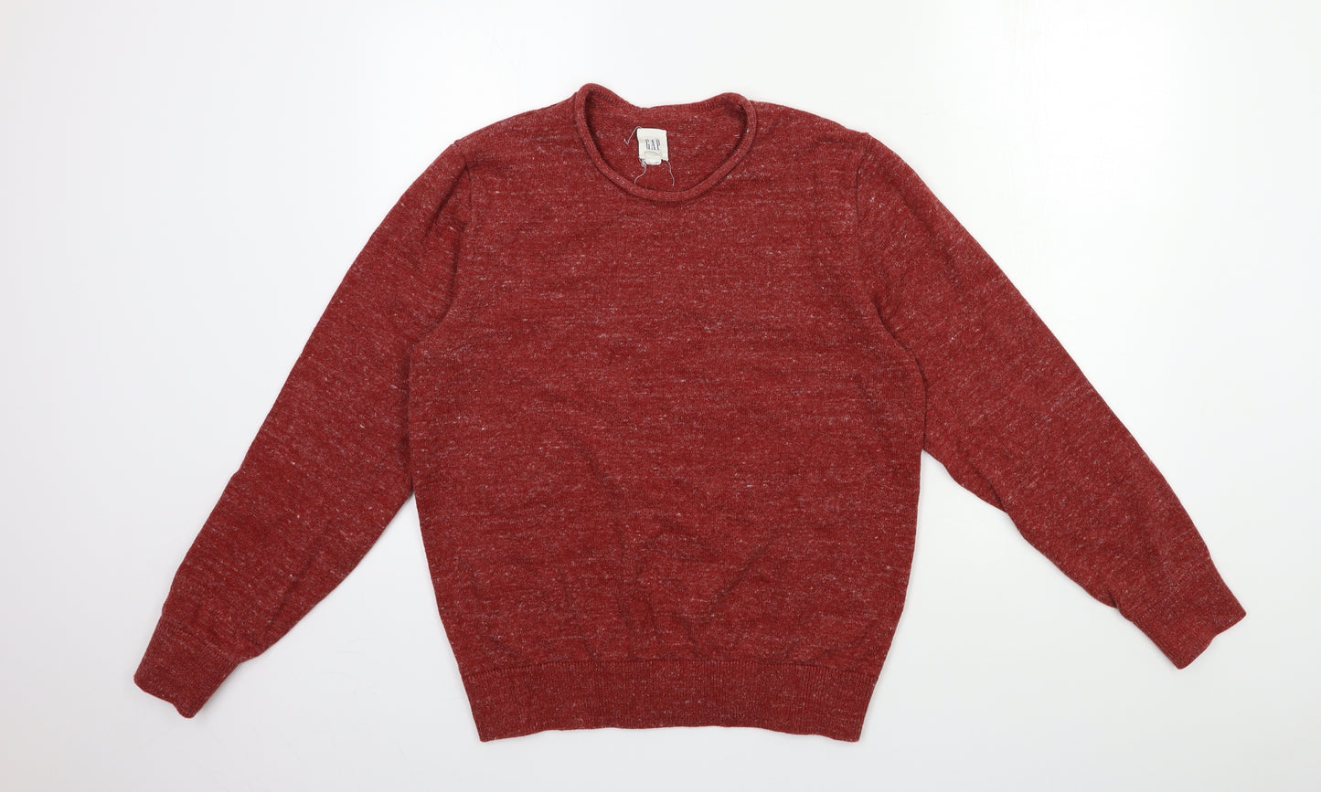 Gap Mens Orange  Knit Pullover Jumper Size M