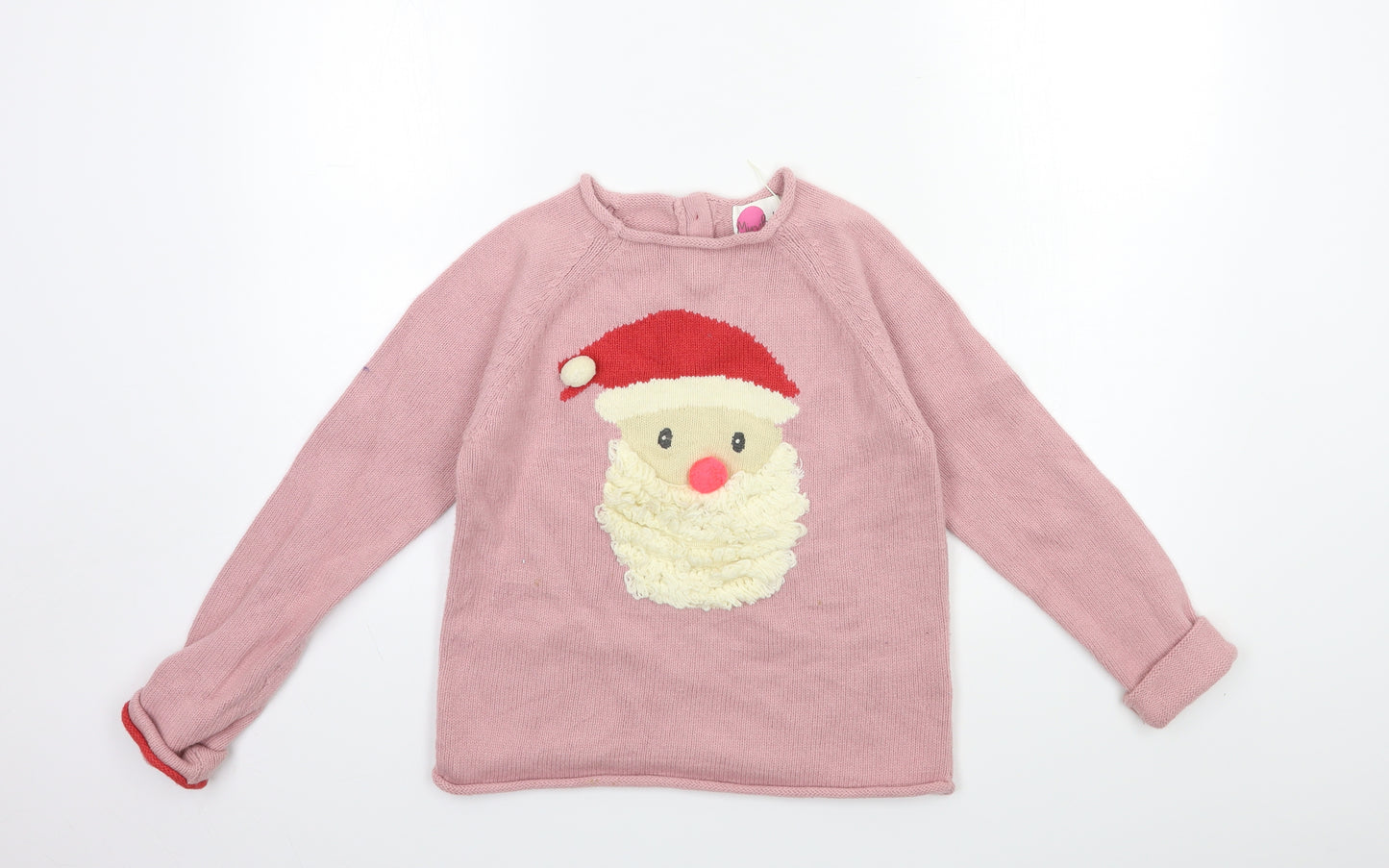 Mini Boden Girls Pink  Knit Pullover Jumper Size 11-12 Years