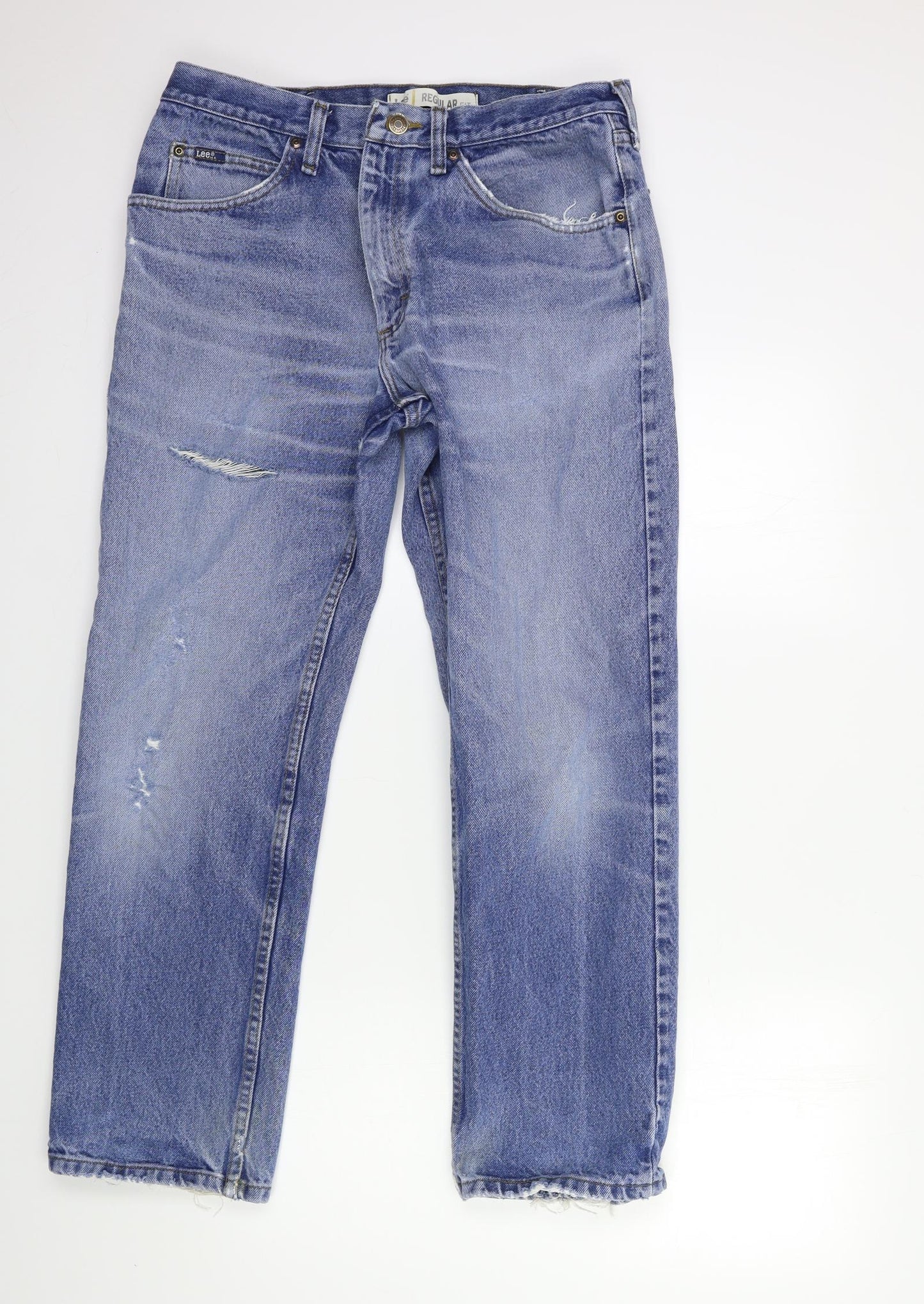 Lee Womens Blue  Denim Wide-Leg Jeans Size 32 in L28 in