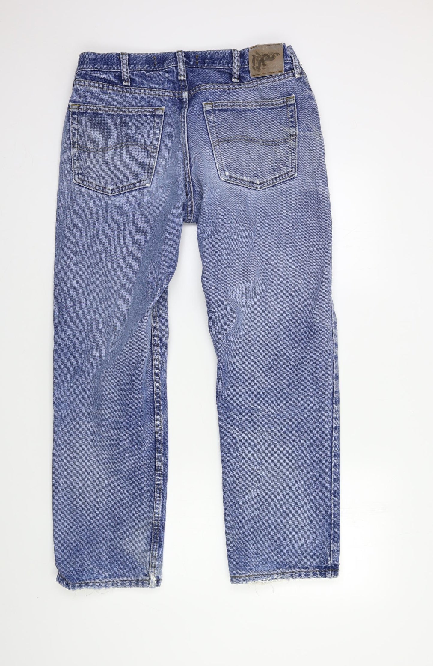 Lee Womens Blue  Denim Wide-Leg Jeans Size 32 in L28 in
