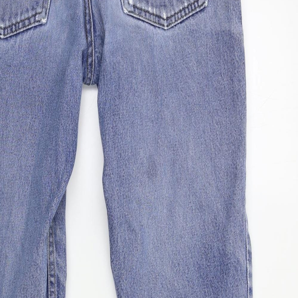Lee Womens Blue  Denim Wide-Leg Jeans Size 32 in L28 in