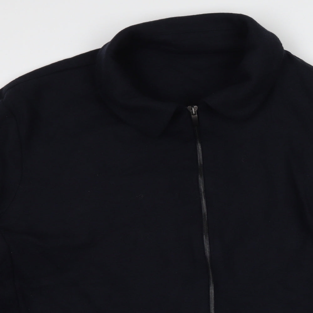 Zara Mens Blue  Knit Cardigan Jumper Size XL