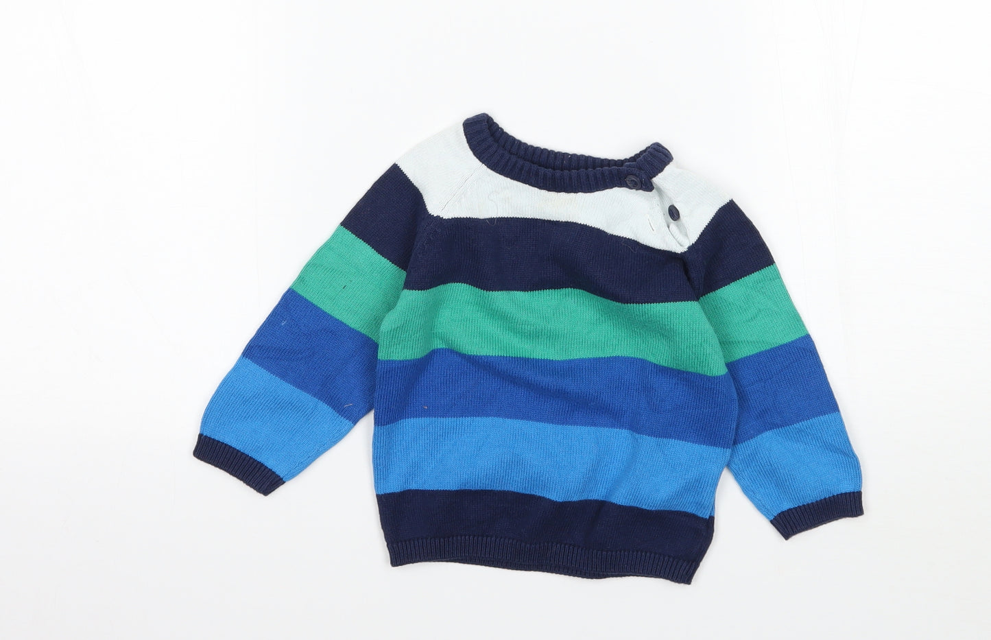 H&M Baby Multicoloured Striped Knit Pullover Jumper Size 3-6 Months