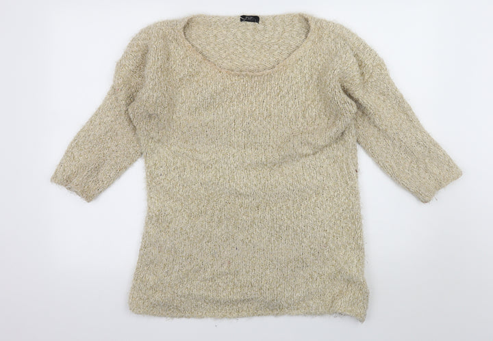 F&F Womens Ivory Knit Pullover Jumper Size 10