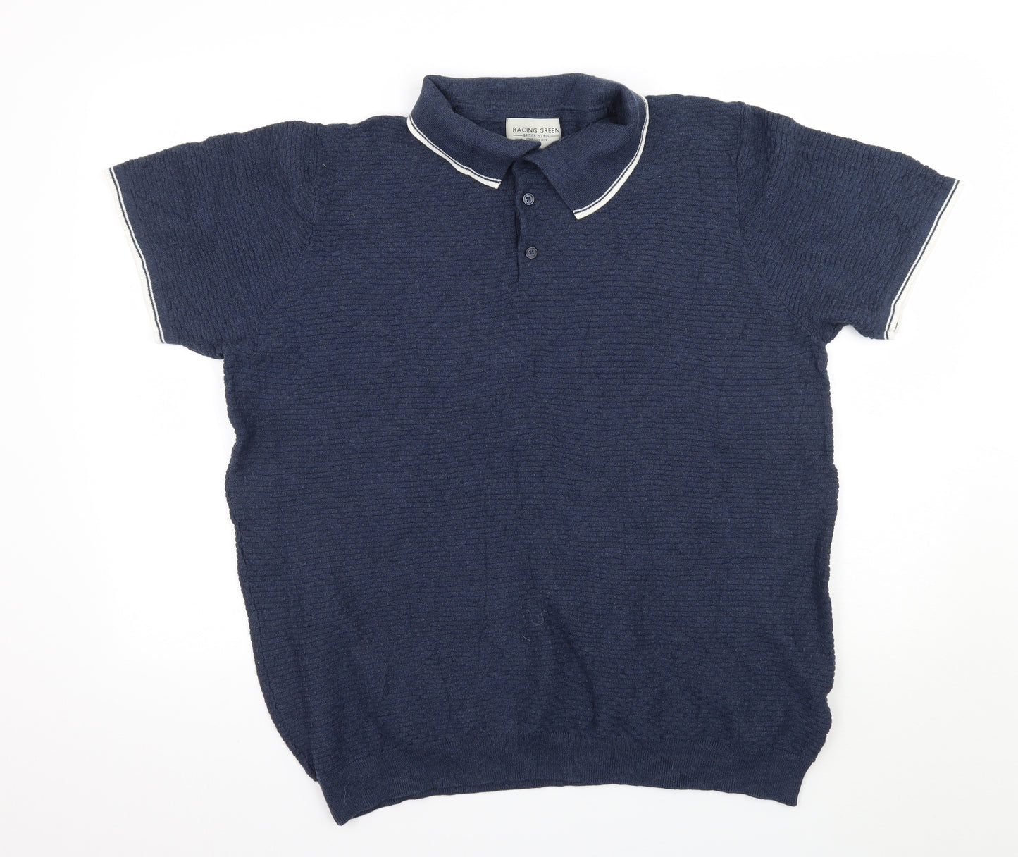 Racing Green Mens Blue  Jersey  Polo Size XL