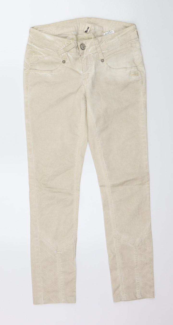 Fang Womens Beige Denim Skinny Jeans Size 28 in L28 in