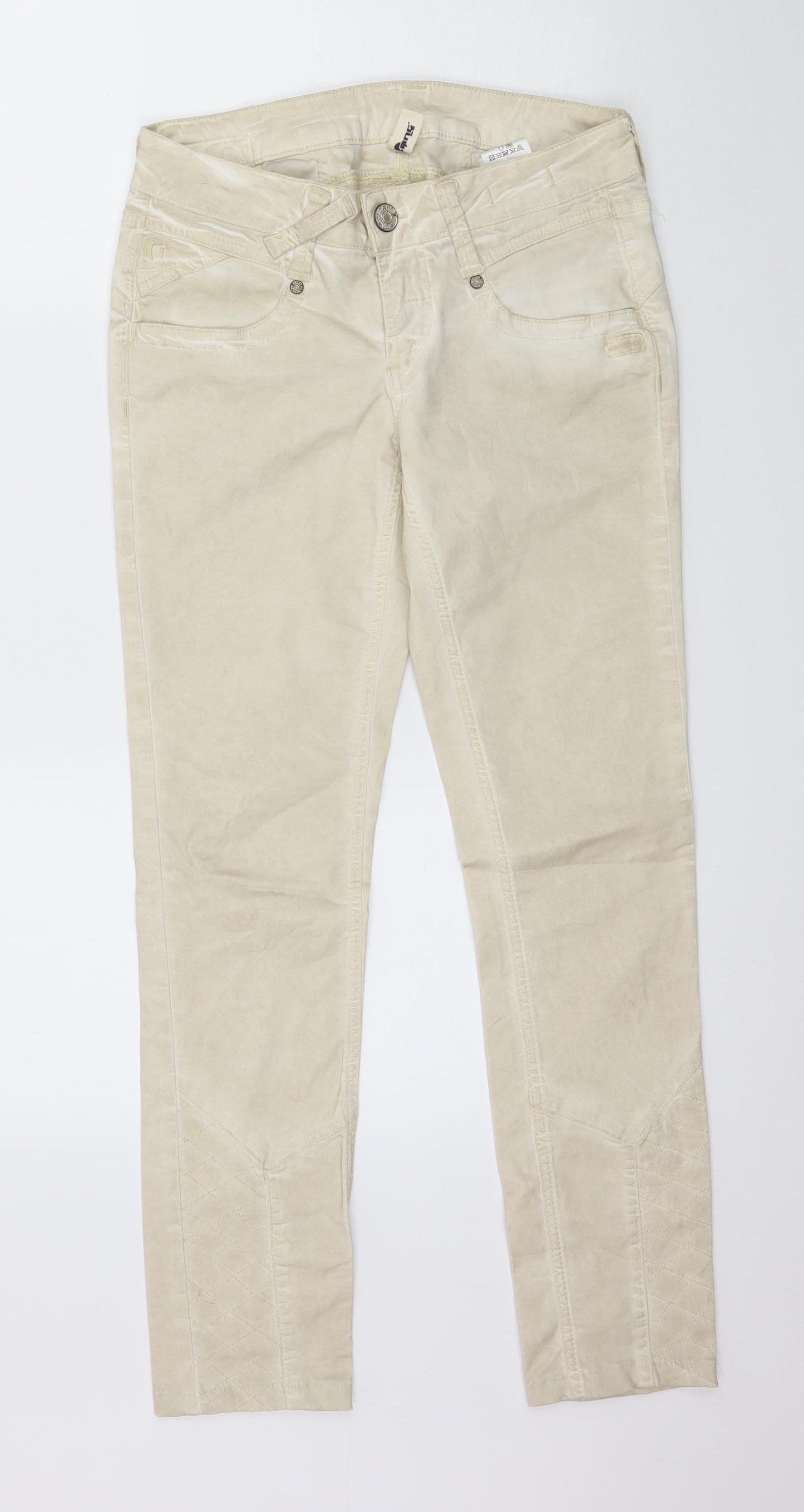 Fang Womens Beige  Denim Skinny Jeans Size 28 in L28 in