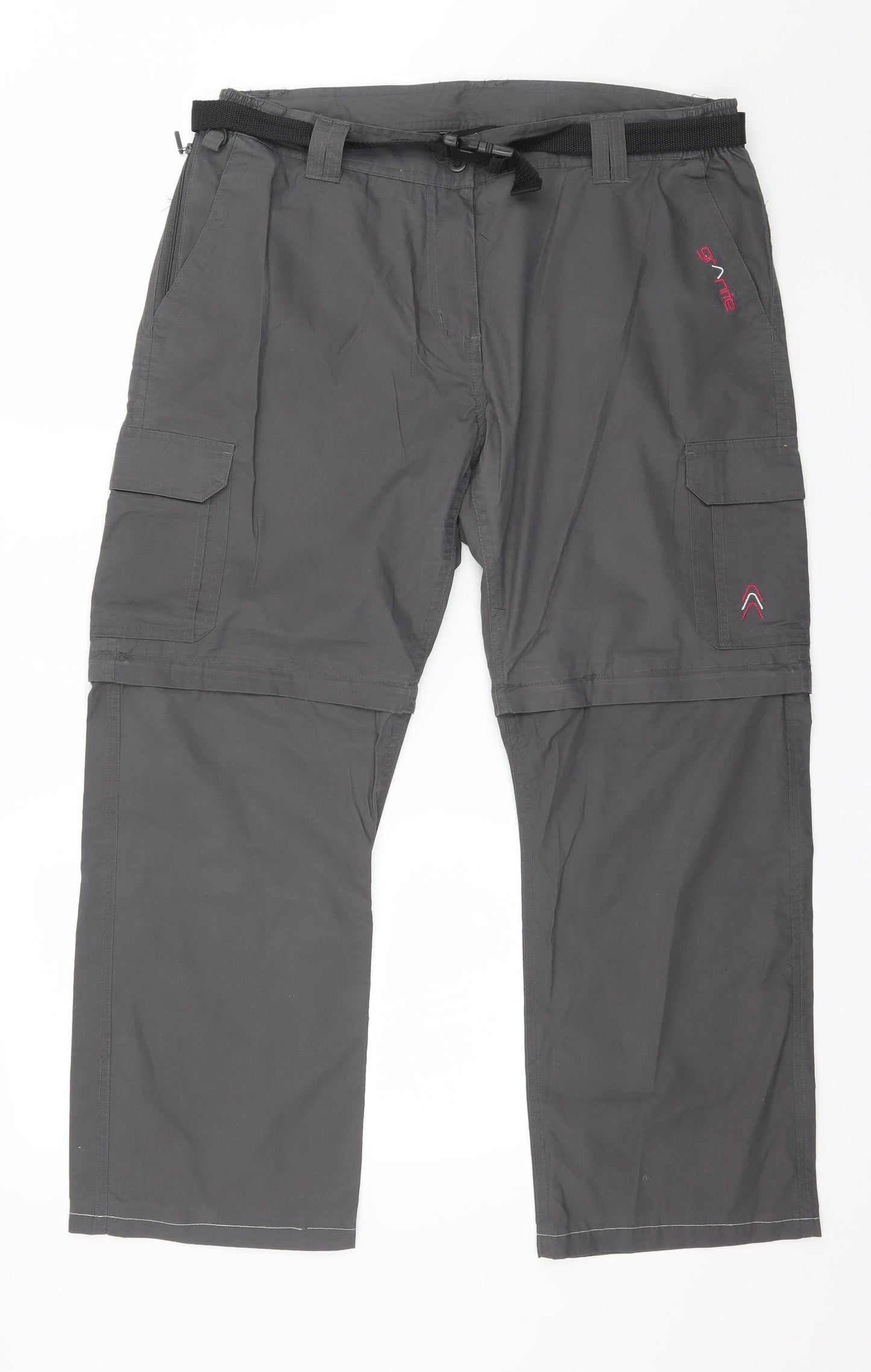 Granite Womens Grey   Cargo Trousers Size 14 L26 in
