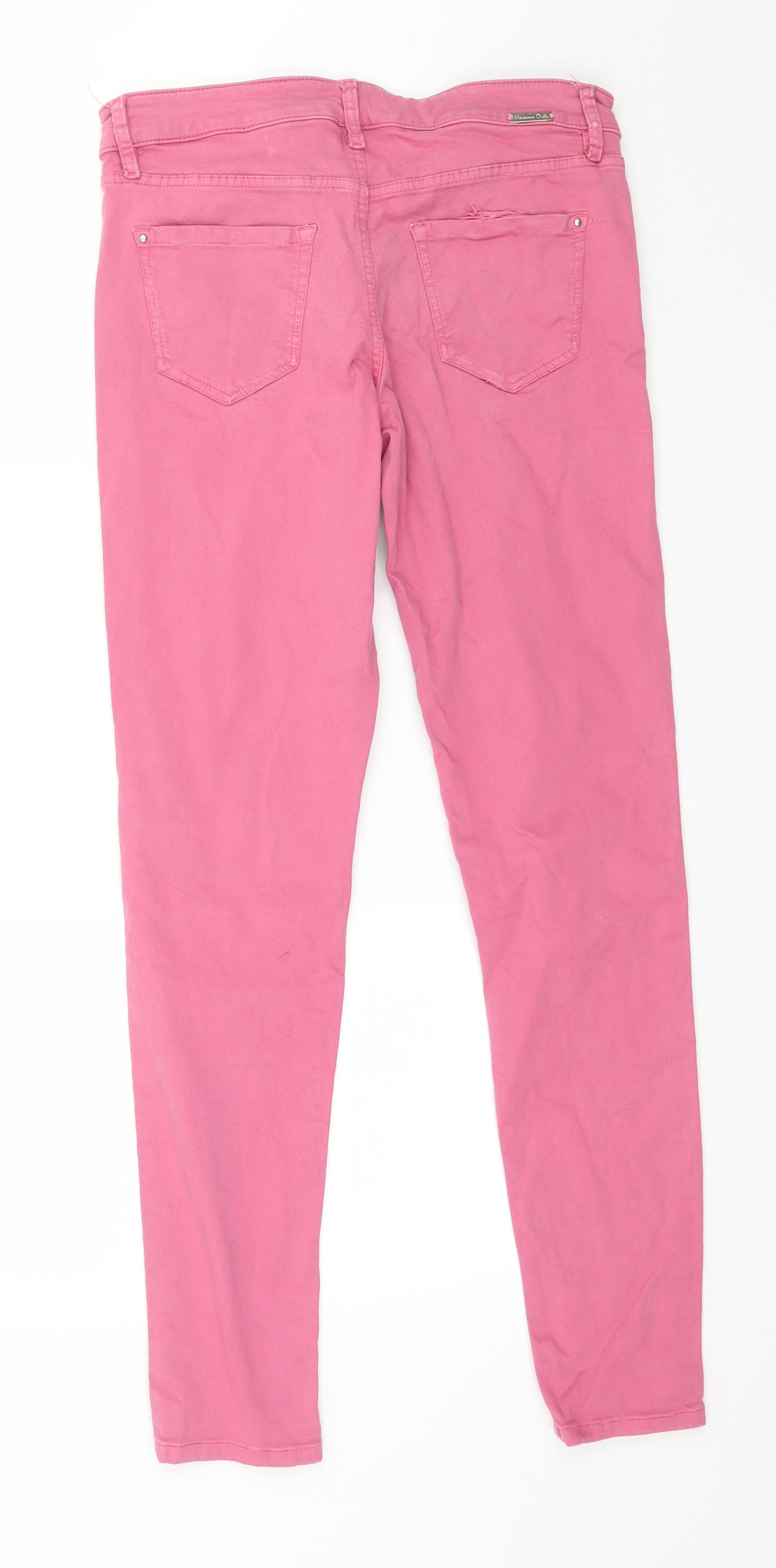 Massimo Dutti Womens Pink  Denim Skinny Jeans Size 10 L28 in