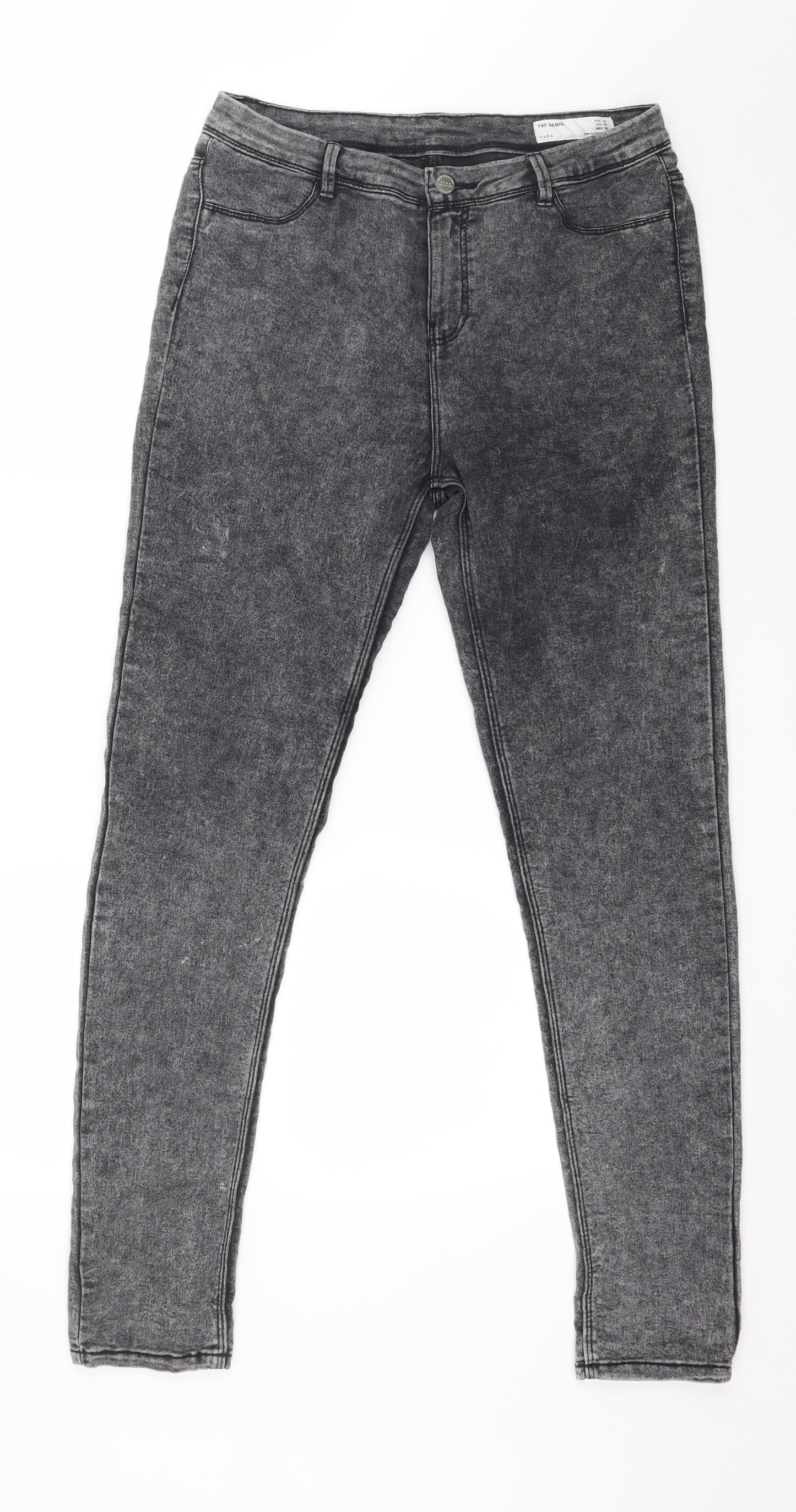 Zara Womens Grey  Denim Skinny Jeans Size 10 L30 in