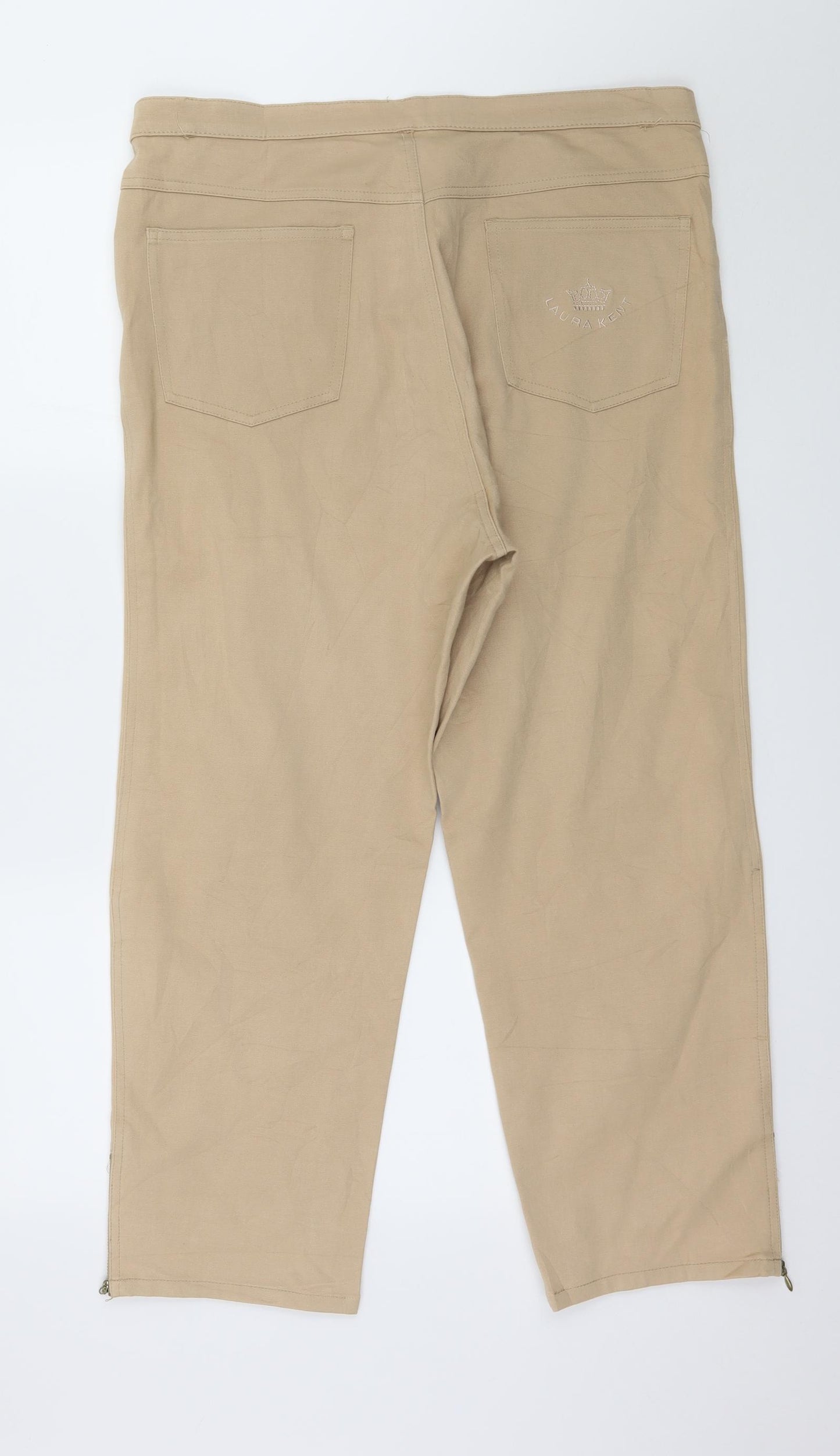 Laura Kent Womens Brown  Denim Straight Jeans Size 36 in L25 in