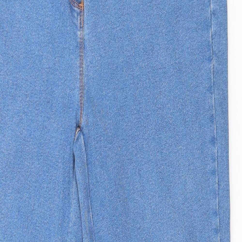 Preworn Womens Blue  Denim Straight Jeans Size 12 L26 in