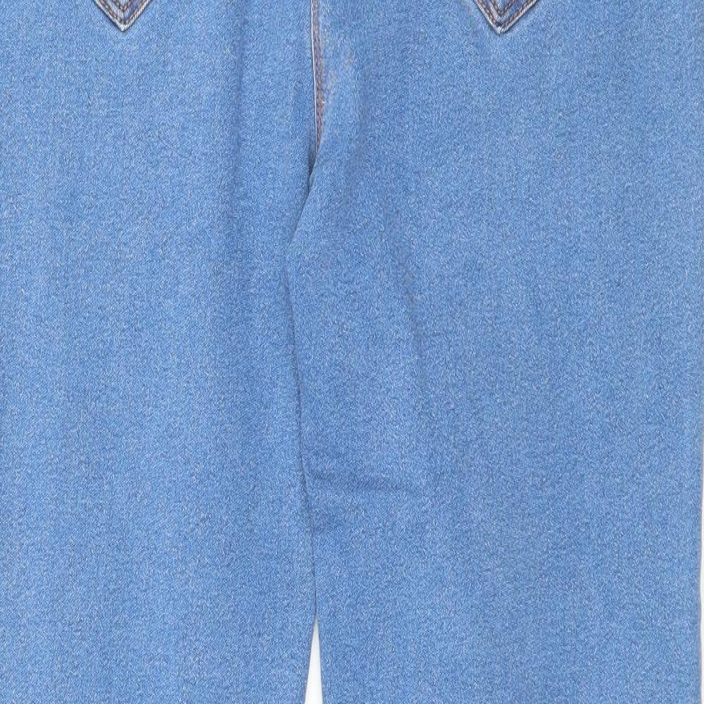 Preworn Womens Blue  Denim Straight Jeans Size 12 L26 in