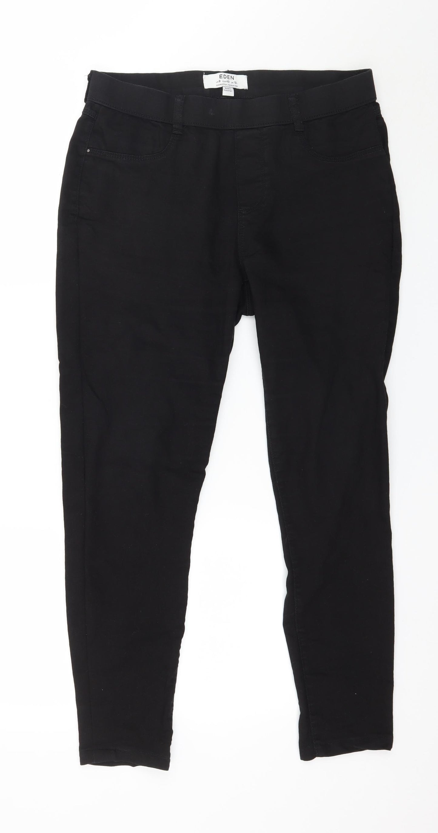 Dorothy Perkins Womens Black  Denim Jegging Jeans Size 12 L26 in