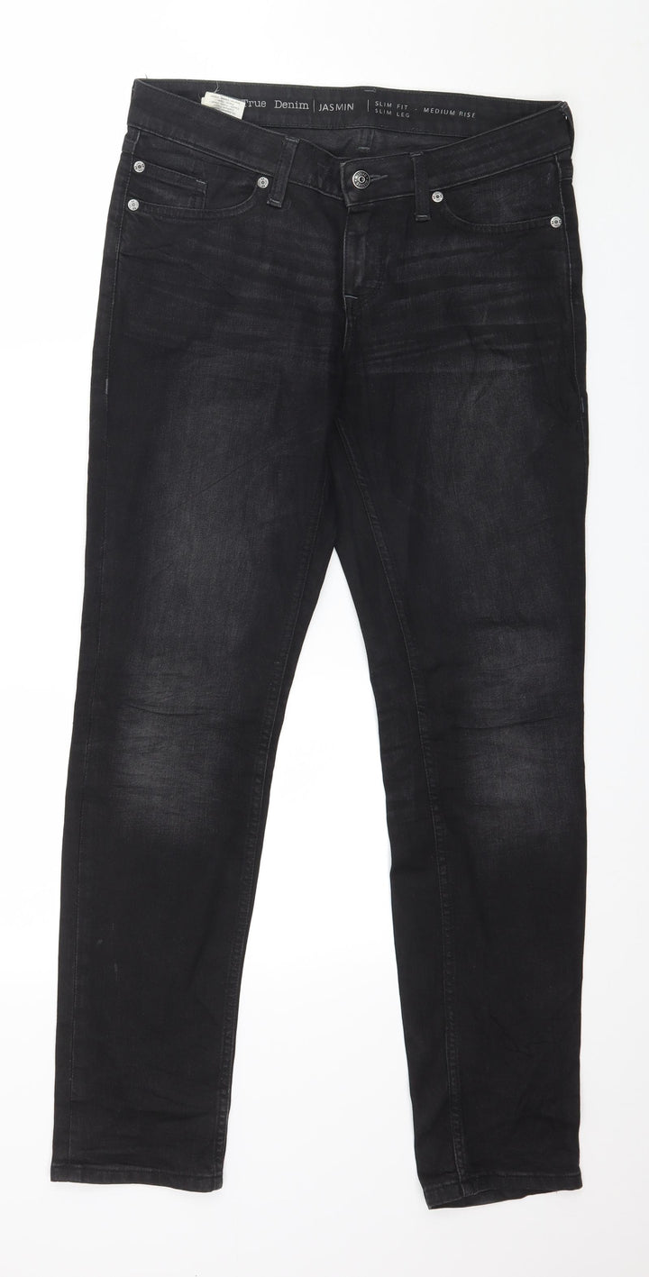 Mustang Mens Black Denim Skinny Jeans Size 28 L30 in