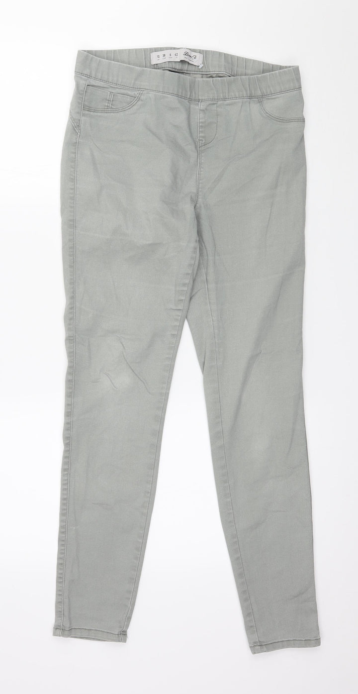 Denim & Co. Womens Grey Denim Jegging Jeans Size 10 L28 in