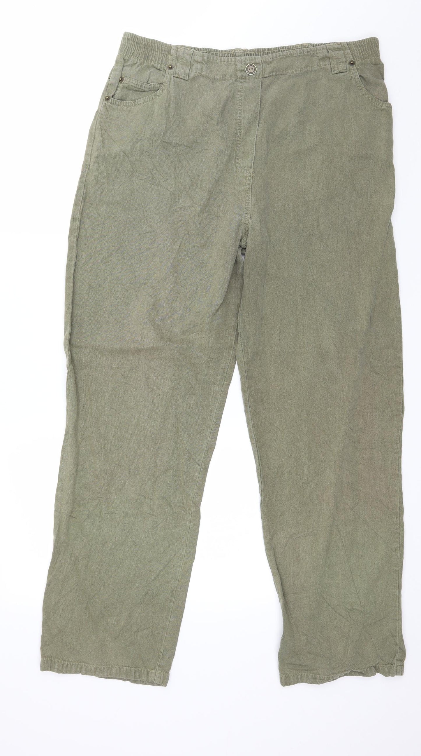 Bonmarché Womens Green   Trousers  Size 16 L28 in