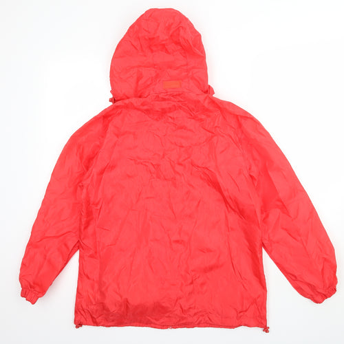 Denim & Co. Womens Red   Rain Coat Jacket Size 8