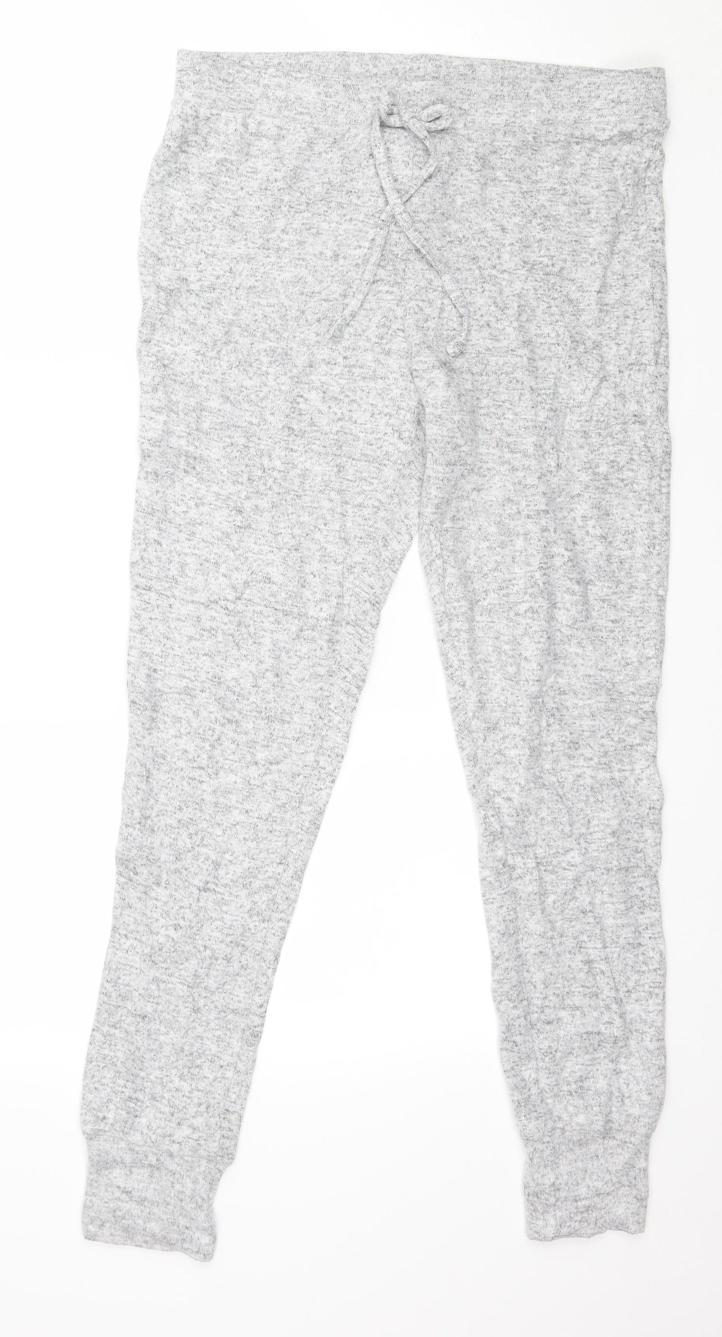Love To Lounge Womens Grey Solid Jersey Capri Pyjama Pants Size 10