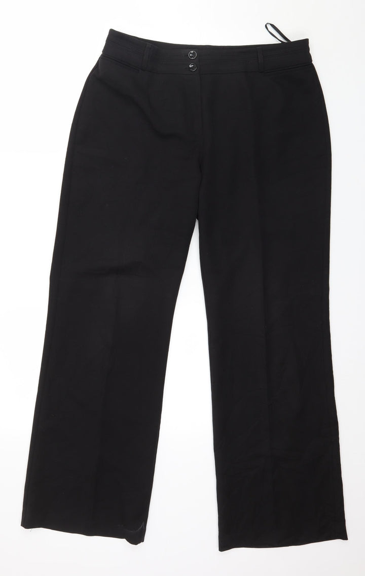 Bonmarché Womens Black Trousers Size 14 L29 in