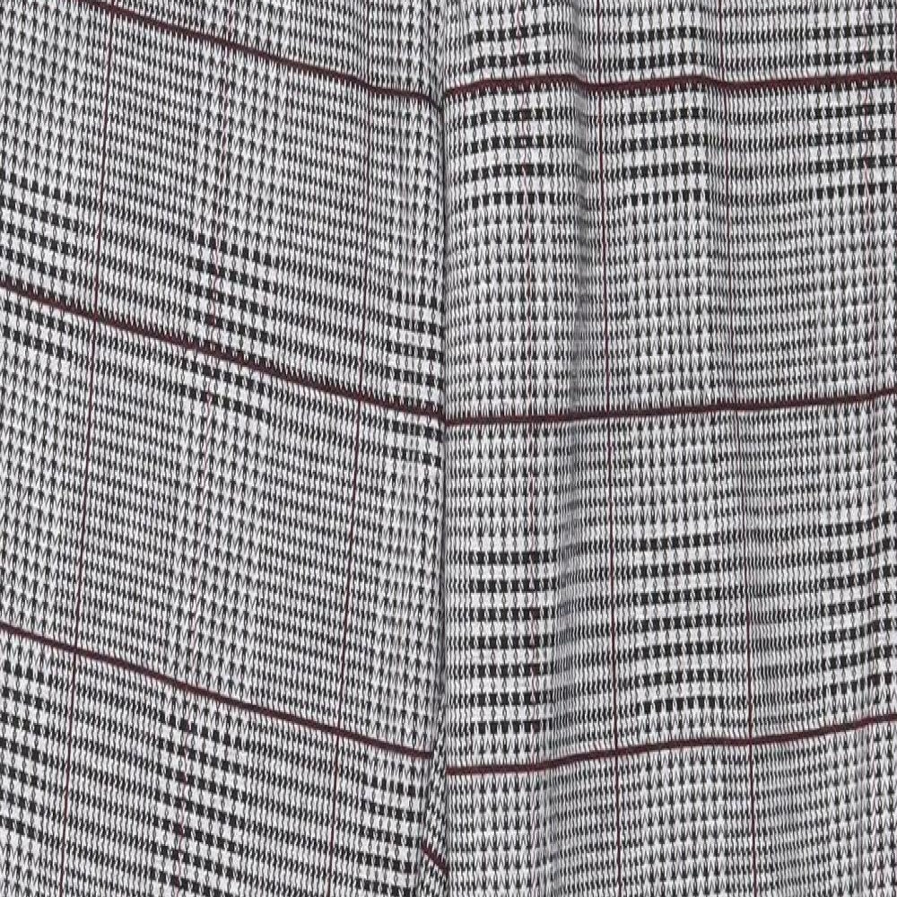 New Look Womens Green Houndstooth Jersey Capri Leggings Size 12 L26 in