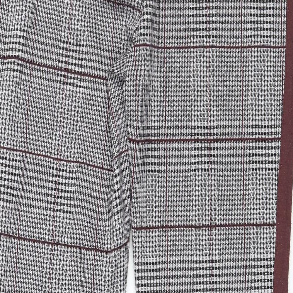 New Look Womens Green Houndstooth Jersey Capri Leggings Size 12 L26 in