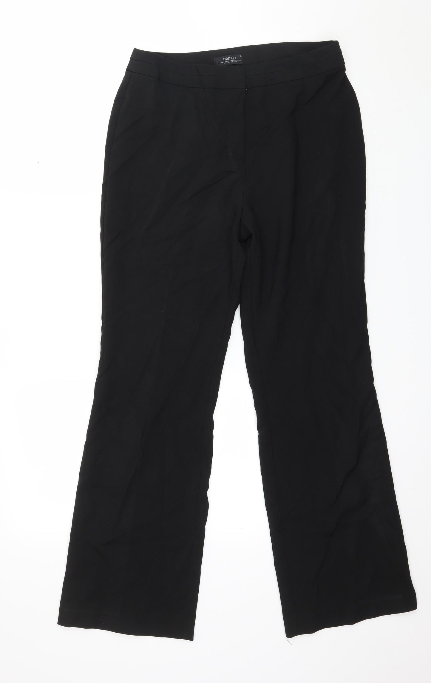 Papaya Womens Black   Trousers  Size 10 L27 in
