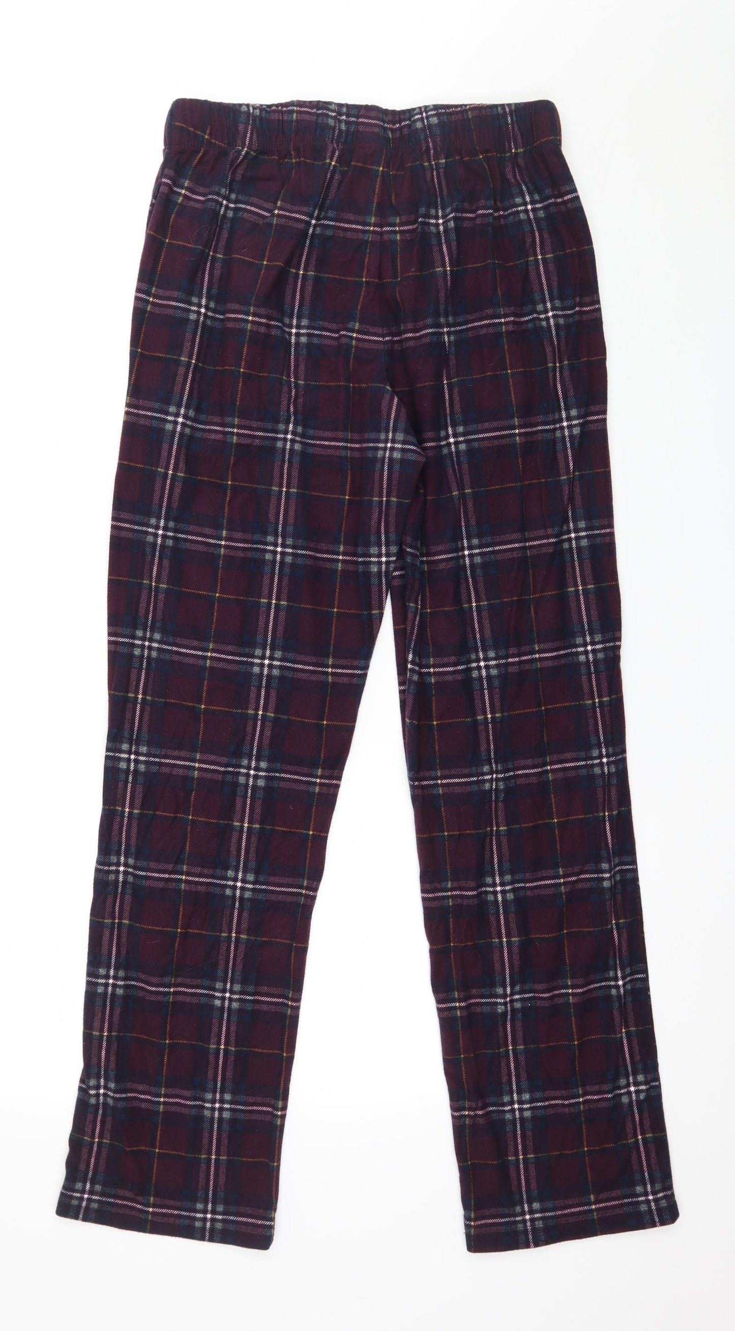 NEXT Womens Purple Plaid Fleece Capri Pyjama Pants Size S