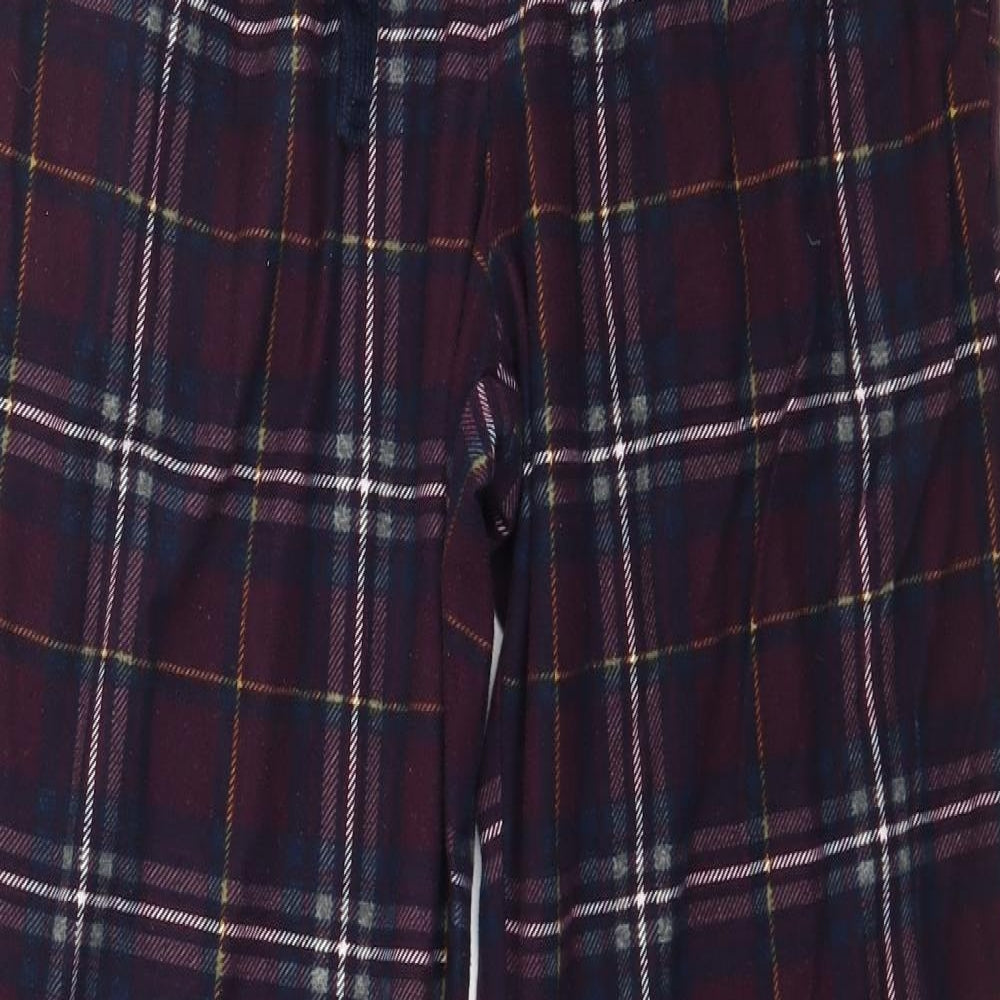 NEXT Womens Purple Plaid Fleece Capri Pyjama Pants Size S