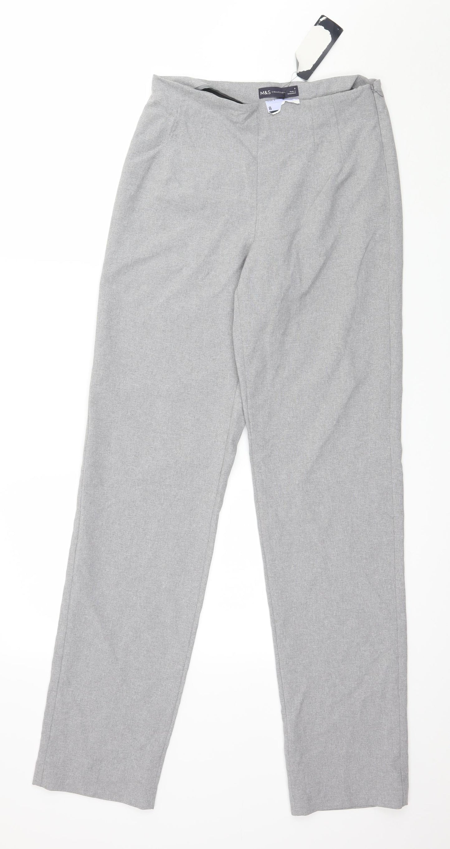 Marks and Spencer Womens Grey   Trousers  Size 8 L30 in