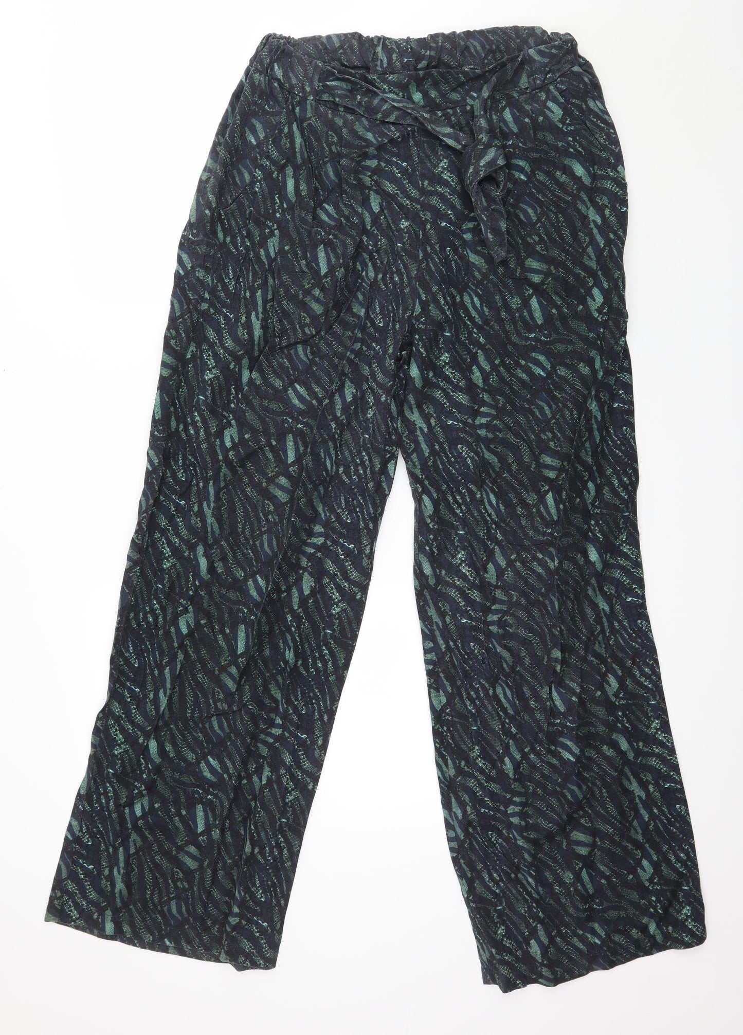 Zaggora Womens Green Striped  Trousers  Size 12 L29 in