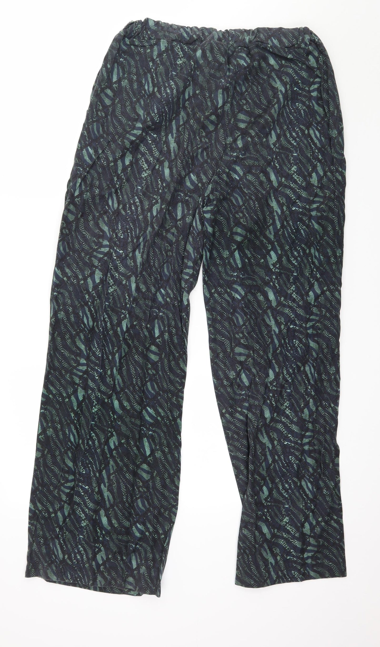 Zaggora Womens Green Striped  Trousers  Size 12 L29 in
