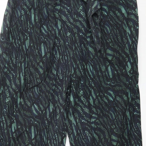 Zaggora Womens Green Striped  Trousers  Size 12 L29 in