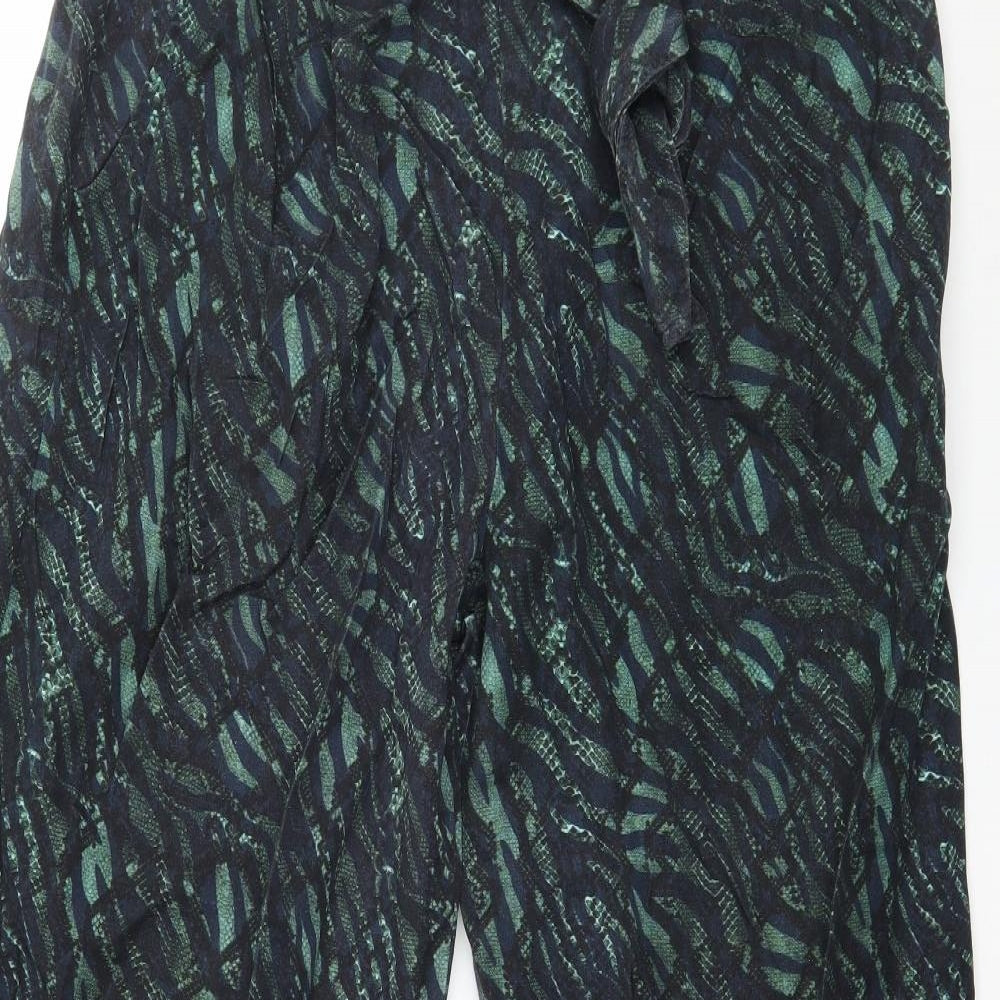Zaggora Womens Green Striped  Trousers  Size 12 L29 in