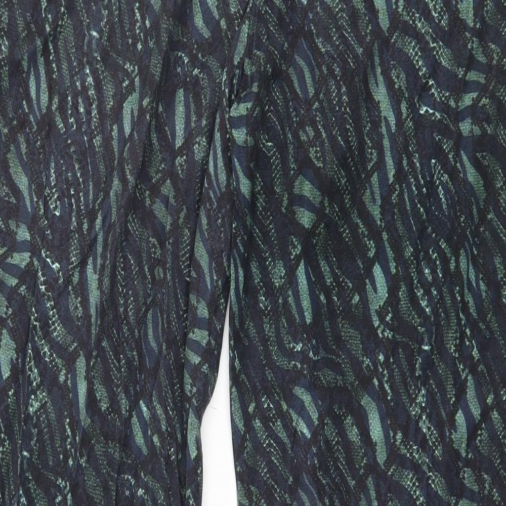 Zaggora Womens Green Striped  Trousers  Size 12 L29 in