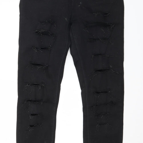 Topshop Womens Black  Denim Skinny Jeans Size 28 in L32 in