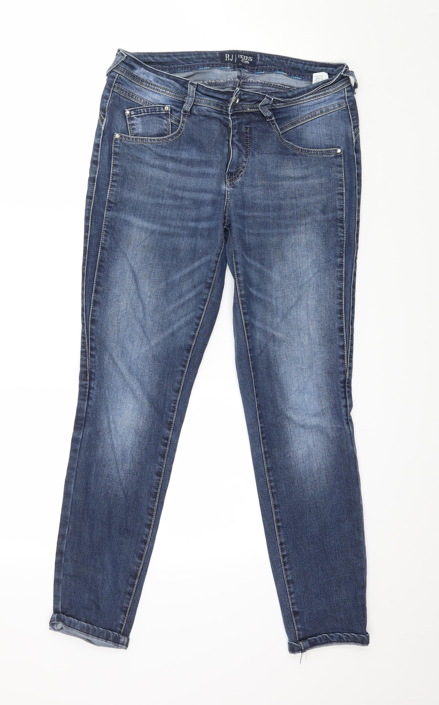Rocks Womens Blue  Denim Skinny Jeans Size M L27 in