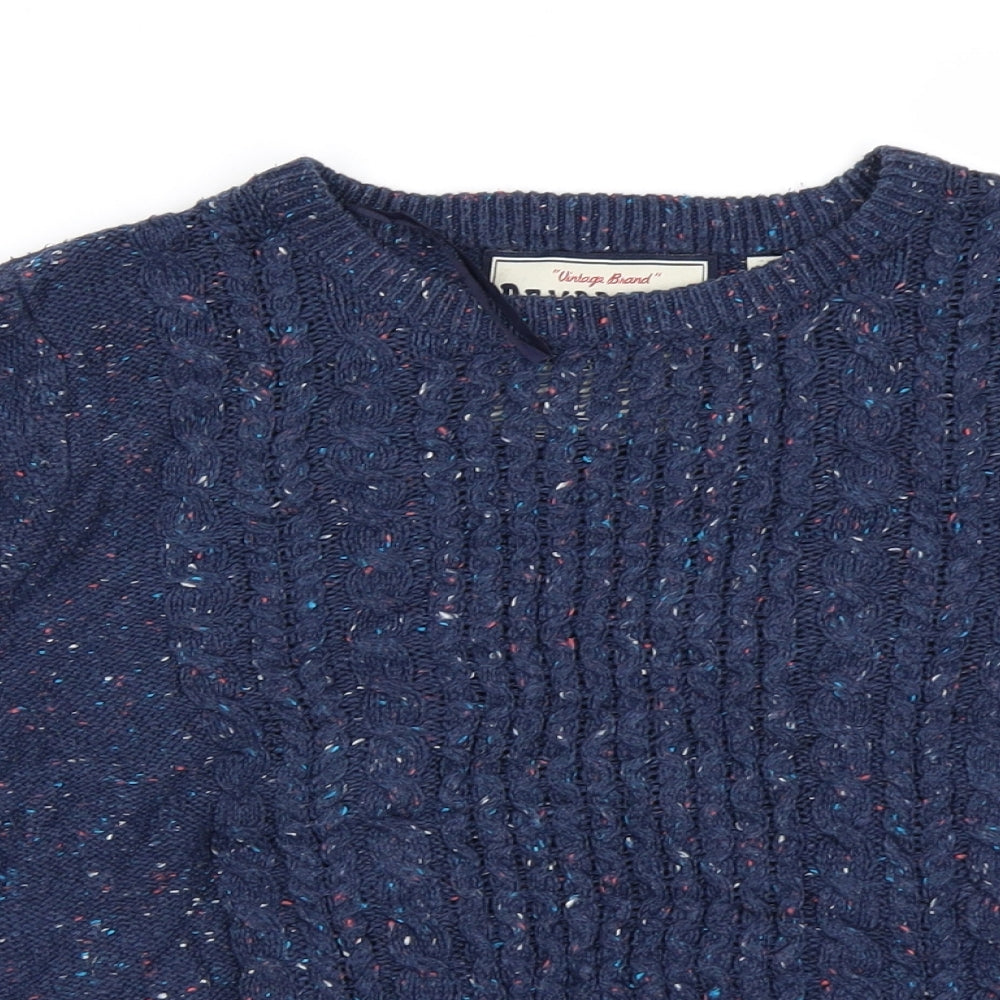 New Look Womens Blue  Knit Pullover Jumper Size 10