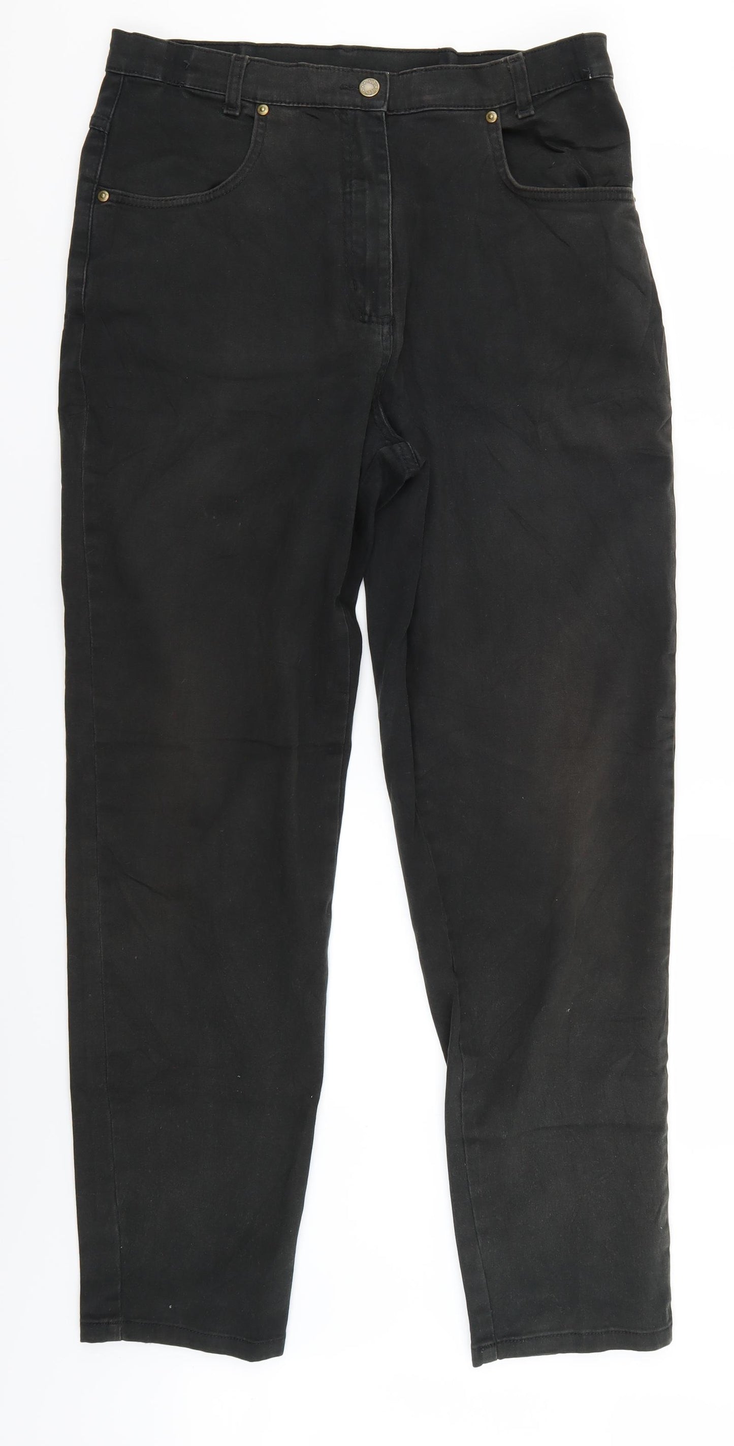Marcel Clair Womens Black  Denim Straight Jeans Size 18 L27 in