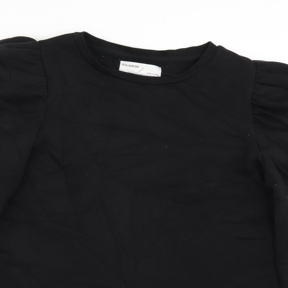Pull & Bear Womens Black   Pullover Sweatshirt Size XS
