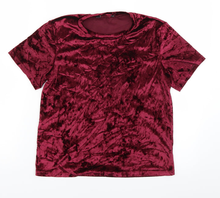 Atmosphere Womens Purple Basic T-Shirt Size 6