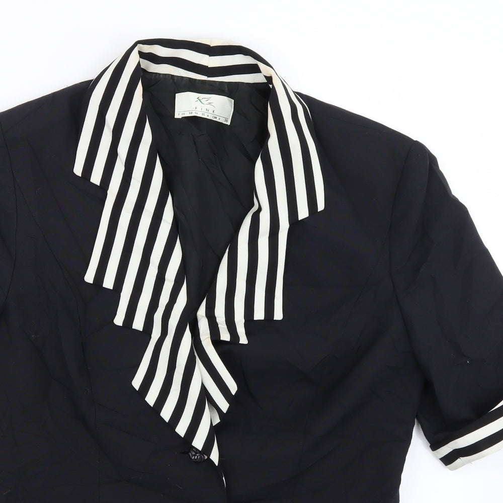 Fink Womens Black   Jacket Blazer Size 10